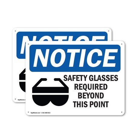 Signmission 12 in Height, 18 in Width, Aluminum, Rectangle OS-2PACK-NS-A-1218-L-18175
